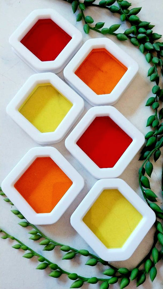 Diamond Dazzler  (6 pack)  -  Sunset (red, orange, yellow inserts)