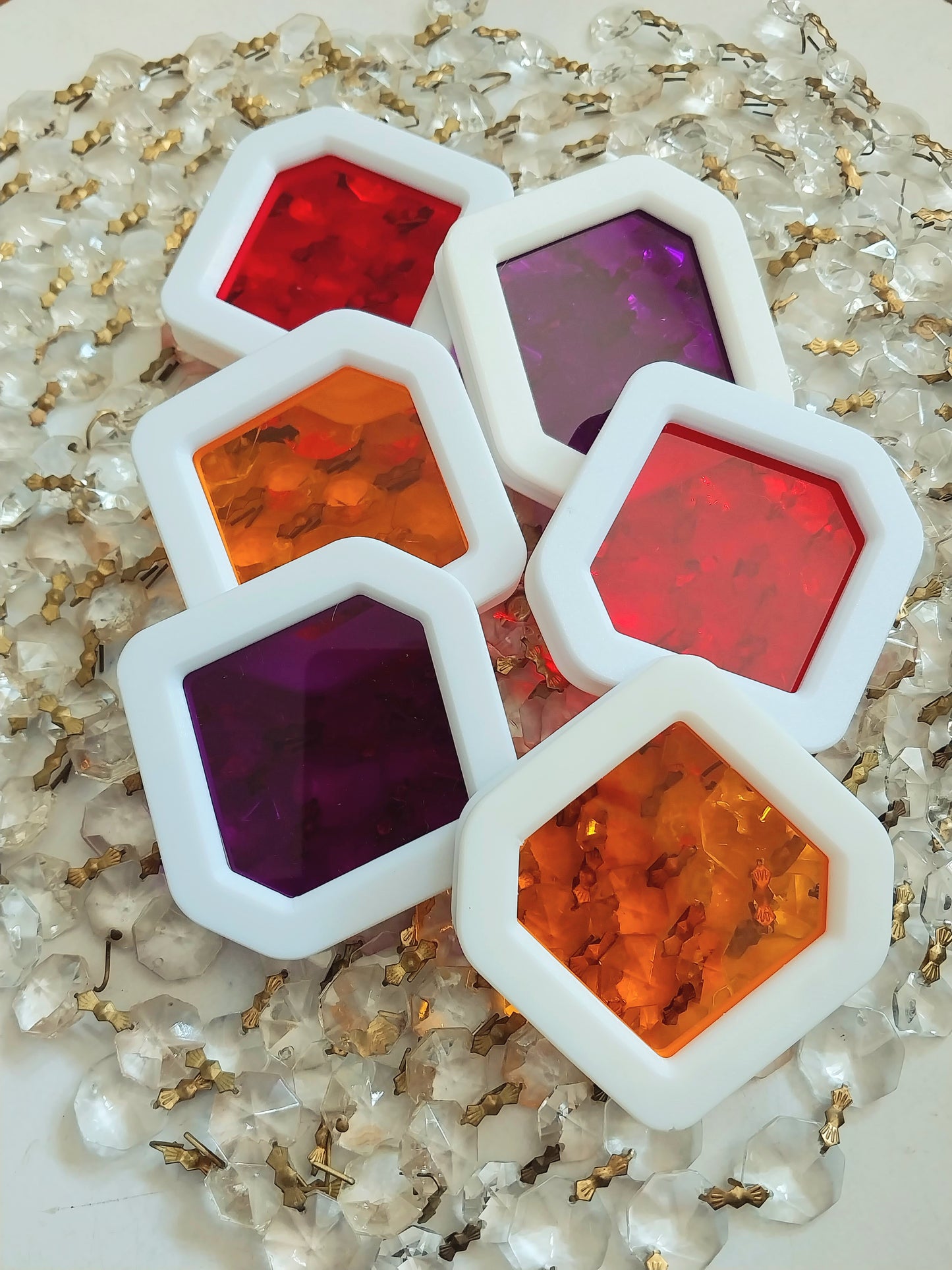 Diamond Dazzler  (6 pack)  -  Retro (red, orange, purple inserts)