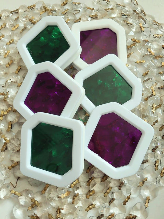 Diamond Dazzler  (6 pack)  -  Whimsical  (purple, green inserts)